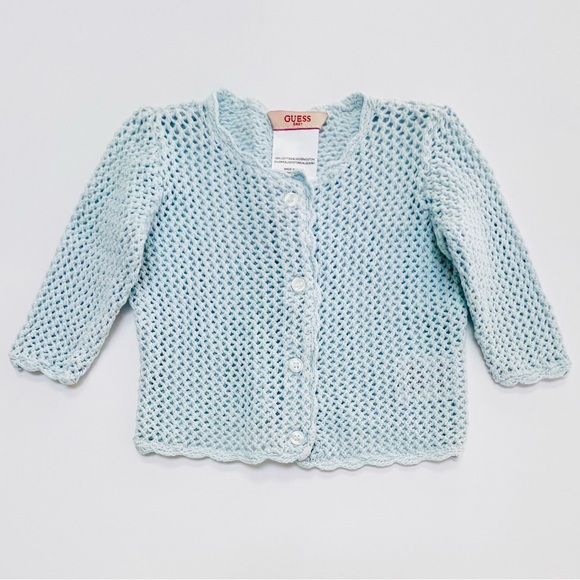 Guess Baby Cotton Cardigan Blue - Picture 1 of 6